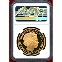 イギリス 2011年 5ポンド 金貨 ウィリアム&キャサリン御結婚記念 NGC PF70UC