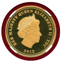トリスタンダクーニャ 2012年 2ポンド 金貨 ウナとライオン NGC PF69UC