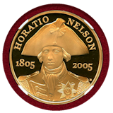 イギリス 2005年 5ポンド 金貨 ネルソン没後200周年記念 NGC PF69UC