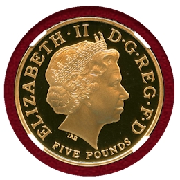 イギリス 2005年 5ポンド 金貨 ネルソン没後200周年記念 NGC PF69UC