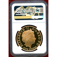 イギリス 2005年 5ポンド 金貨 ネルソン没後200周年記念 NGC PF69UC