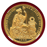 ペルー 1969年 50ソル 金貨 女神座像 NGC MS65PL