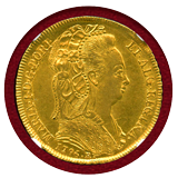 ブラジル 1796R 6400レイス 金貨 マリア1世 NGC MS62