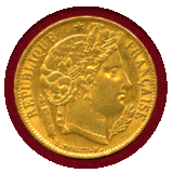 フランス 1851A 20フラン 金貨 セレス