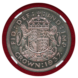 【SOLD】イギリス 1937年 クラウン 銀貨 ジョージ6世 PCGS PF66★