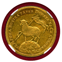【SOLD】ドイツ ニュルンベルク (1700)GFN 2ラムダカット 神の子羊 NGC AU55