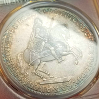 ドイツ ザクセン 1741年 ターラー 銀貨 フリードリヒ・アウグスト2世 PCGS MS62