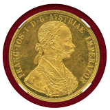 【SOLD】オーストリア 1914年 4ダカット金貨 フランツヨーゼフ オリジナル NGC MS63