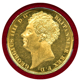 イギリス 1823年 ジョージ4世 2ポンド 金貨 PCGS MS62