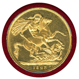 イギリス 1823年 ジョージ4世 2ポンド 金貨 PCGS MS62