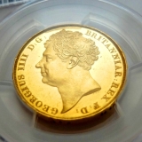 イギリス 1823年 ジョージ4世 2ポンド 金貨 PCGS MS62