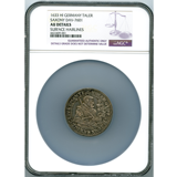 【SOLD】ドイツ ザクセン 1633HI ターラー銀貨 ヨハン・ゲオルク1世 AU Details