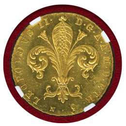 イタリア トスカーナ 1836年 3ゼッキーノ 金貨 レオポルト2世 NGC MS63