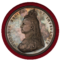 イギリス 1887年 銀メダル ヴィクトリア女王即位50周年記念 PCGS SP63