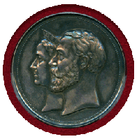 ドイツ バーデン 1883年 銀メダル 競馬場25周年 都市景観 PCGS SP62