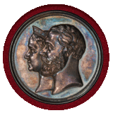 ドイツ バーデン 1883年 銀メダル 競馬場25周年 都市景観 PCGS SP62