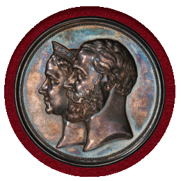 ドイツ バーデン 1883年 銀メダル 競馬場25周年 都市景観 PCGS SP62