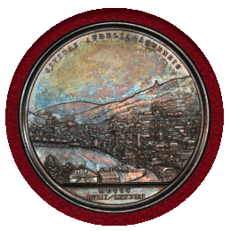 ドイツ バーデン 1883年 銀メダル 競馬場25周年 都市景観 PCGS SP62