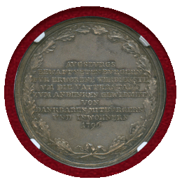ドイツ アウクスブルク 1796年 銀メダル 都市景観 NGC MS61