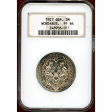 【SOLD】ドイツ ワイマール共和国 1927 3マルク 銀貨 ノルトハウゼン NGCPF64