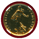 【SOLD】フランス 2000年 フラン 金貨 種まく女性 NGC MS66DPL