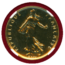【SOLD】フランス 2000年 フラン 金貨 種まく女性 NGC MS66DPL