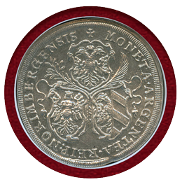 ドイツ ニュルンベルク 1680年 ターラー 銀貨 都市景観 NGC MS61