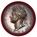 【SOLD】イギリス 1821年 銀メダル ジョージ4世 戴冠記念 PCGS SP63
