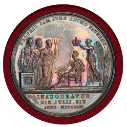【SOLD】イギリス 1821年 銀メダル ジョージ4世 戴冠記念 PCGS SP63