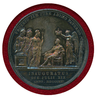 【SOLD】イギリス 1821年 銀メダル ジョージ4世 戴冠記念 PCGS SP63
