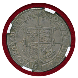 【SOLD】イギリス (1601-02) 1/2クラウン銀貨 エリザベス1世 NGC AU55