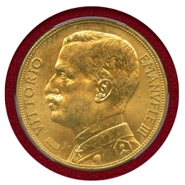 【SOLD】イタリア 1912R 100リレ 金貨 豊穣の女神 PCGS MS62