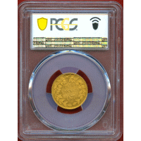 ベルギー 1865年 20フラン 金貨 レオポルド1世 PCGS AU55
