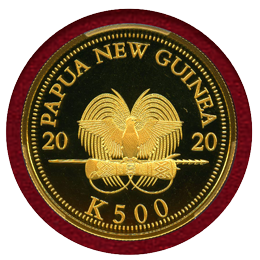 パプアニューギニア 2020年 500キナ 金貨 極楽鳥 PCGS PR70DCAM