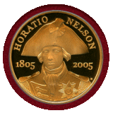 イギリス 2005年 5ポンド 金貨 ネルソン没後200周年記念 PCGS PR69DCAM