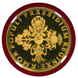 【SOLD】イギリス 1965年 金メダル エリザベス女王 西ドイツ訪問記念 NGC PF67UC