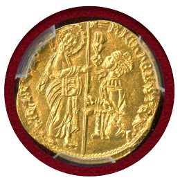 【SOLD】イタリア ヴェネチア 1400-13年 ダカット 金貨  PCGS MS65