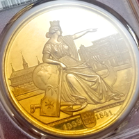【SOLD】ドイツ ハンブルク 1841年 ポルトガレッサー 新証券取引所 PCGS SP62