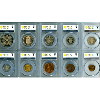 イギリス 1953年 エリザベス2世戴冠記念 プルーフ 10枚セット PCGS PR64～65CAM