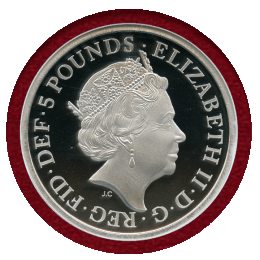 イギリス 2018年 £5 銀貨 ピエフォー エリザベス2世戴冠65周年 NGC PF70UC FR