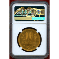 オーストリア 1931年 100シリング 金貨 紋章 NGC PL65