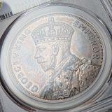 【SOLD】ニュージーランド 1935年 クラウン 銀貨 ワイタンギ条約 PCGS PR63