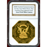 アメリカ 2008年 2.5オンス ハンバート NGC Gem Proof UC