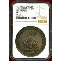 【SOLD】ドイツ パッサウ 1761年 銀メダル Sede Vacante 都市景観 MS62
