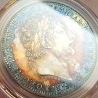 イギリス 1819 LIX クラウン 銀貨 ジョージ3世 PCGS MS62