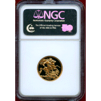イギリス 1987年 ソブリン 金貨 エリザベス2世 NGC PF70UC