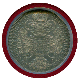 神聖ローマ帝国 オーストリア 1733年 ターラー 銀貨 カール6世 PCGS AU53