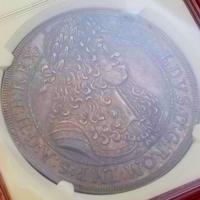神聖ローマ帝国 オーストリア 1686年 ターラー 銀貨 レオポルト1世 NGC AU58