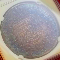 神聖ローマ帝国 オーストリア 1686年 ターラー 銀貨 レオポルト1世 NGC AU58