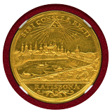 ドイツ レーゲンスブルク ND(1745-65) 1ダカット 金貨 都市景観 NGC MS61